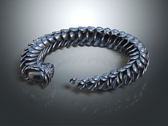 Modern Bracelet Ornamental Snake Jewelry Metal Jewelry Snake Bracelet 3d model