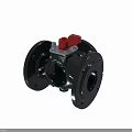 Industrial Equipment Flanged Ball Valve With Black Body And Red Handle
