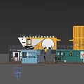Modern Colorful Multi Container Commercial Building With Outdoor Platform And Open Space