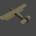 Vintage Military Fighter Aircraft With Propeller And Weathered Camouflage Design