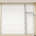 White Window Blinds For Modern Interior With Light Colored Walls And Shelves