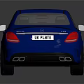Blue Sports Car Exterior With Sleek Design And Black Alloy Wheels