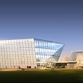 modern library building 3d model
