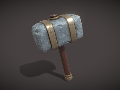 Stylized Hammer Cartoon Hammer Axe model