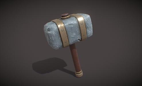 Stylized Hammer Cartoon Hammer Axe 3d model