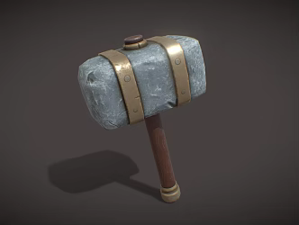 Stylized Hammer Cartoon Hammer Axe 3d model