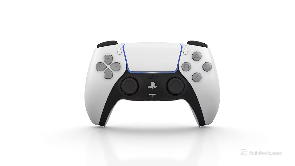 PlayStation Wireless Game Controller Entertainment Device with White Black Design Buttons and Joysticks 3d model 