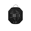 Modern Black Solar Outdoor Lantern With Hollow Design And Hanging Hook