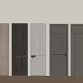 Modern Swing Doors Featuring Various Wood Grain Patterns And Multiple Color Design Options 3d model