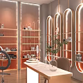 Modern Luxury Live Stream Room With Elegant Display Shelves And Decor