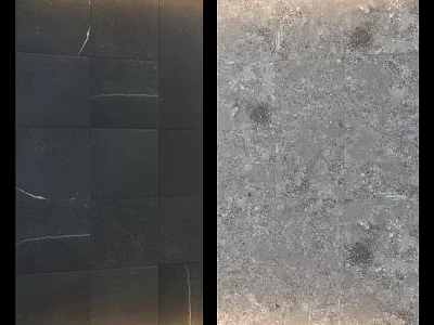 Dark And Light Gray Textured Wall Surfaces With Block Pattern And Stone Like Finish 3d model
