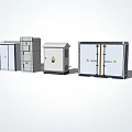 Industrial Equipment Featuring Control Cabinets Electrical Enclosures And Safety Warning Signs