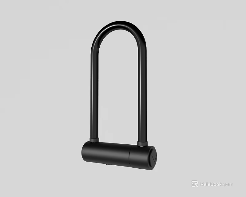 Modern Black Sleek Door Handle With Minimalist Design For Home Interior 3d model 