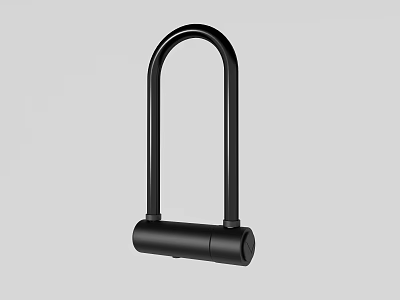 Modern Black Sleek Door Handle With Minimalist Design For Home Interior 3d model