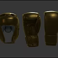 Premium High Quality Golden Boxing Sports Equipment Helmet And Gloves