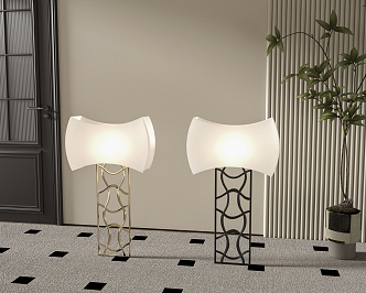 Floor lamp combination 3d model