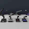 Modern Headphones And Speakers With Digital Displays And Adjustable Designs