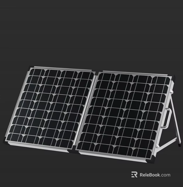 Foldable Solar Panels With Stand Portable Design For Daily Use Appliances Charging 3d model 