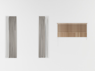 Modern Venetian Blinds Simple Curtain Blinds 3d model