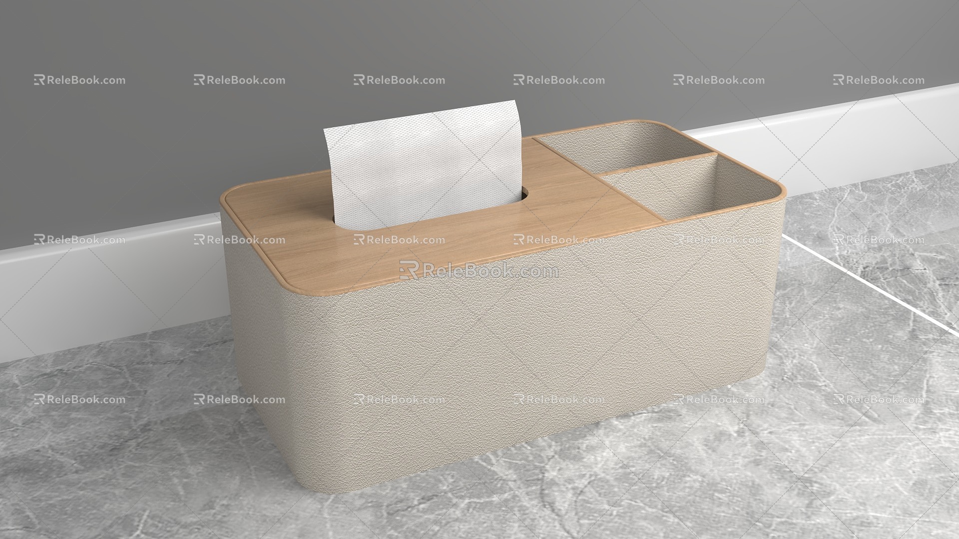 Tissue Box Storage Box Remote Control Storage Box Drawer Tray 3d model