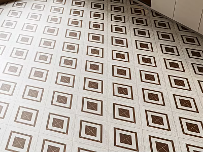Warm Color Wood Grain Retro Floor Tile Matte Tile Antique Tile Antique Floor Tile 3d model