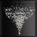 Stylish Modern Crystal Chandelier with Sparkling Hanging Crystals Unique Structure and Elegant Design