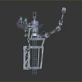 Browning Machine Gun Browning Gatling White Machine Gun Machine Gun Bullet Military 3d model