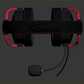 Over Ear Gaming Headphones With Built in Microphone And Red Accents