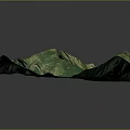 3D Garden Landscape Design With Green Mountainous Terrain And Winding Paths