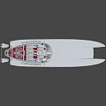 Luxurious Modern Streamlined Yacht With Open Cockpit Silver Exterior And Advanced Propulsion