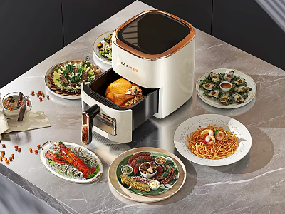 Air Fryer Kitchen Appliance Ideal For Cooking Various Delicious Home Dishes 3d model