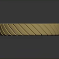 Elegant Shiny Golden Bracelet With Diagonal Stripe Design For Daily Use