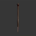 Various Wooden Handle Hand Tools Including Shovel Knife Axe And Red Accent Tool
