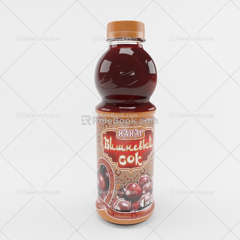 Beverage Juice Drink Bottle Plastic Bottle 3d model