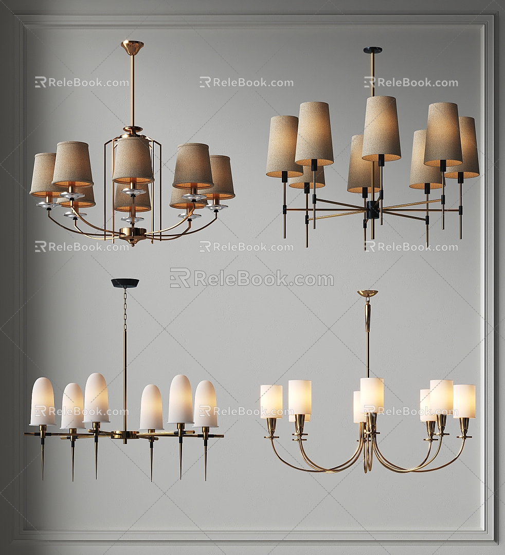 American Chandelier Light Luxury American Metal Multi-head Chandelier Guest Restaurant Chandelier Bedroom Room Chandelier Hall Lobby Chandelier Simple European Chandelier model