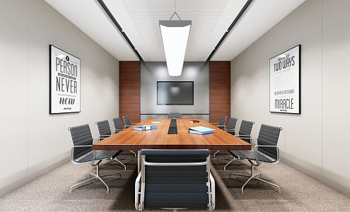 Modern Conference Room Report Hall Report Room Training Room Conference Table and Chair Office Chair Reception Room 3d model