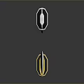 Two Tactical Knives With Black Handles Silver Blades And Gold Accents