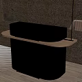 Modern Front Desk Service Desk 3d model