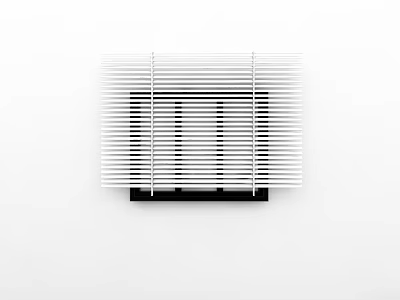 Stylish White Horizontal Blinds with Adjustable Slats for Home Window Light Control 3d model