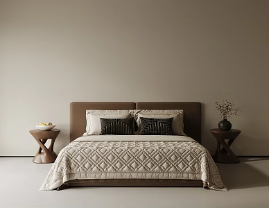 Double bed 3d model