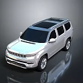 Silver Modern SUV With Black Roof Front Grille And Alloy Wheels Design