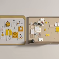 Two Wall Mounted Bulletin Boards With Colorful Notes Smiley Stickers And Icons