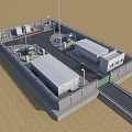Industrial Factory Complex With Multiple Buildings Equipment And Infrastructure Layout 3d model