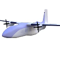 Twin Propeller Helicopter With White And Blue Aerodynamic Body Structure