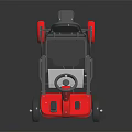 Red Go Kart With Black Seat Steering Wheel And Four Wheels Design