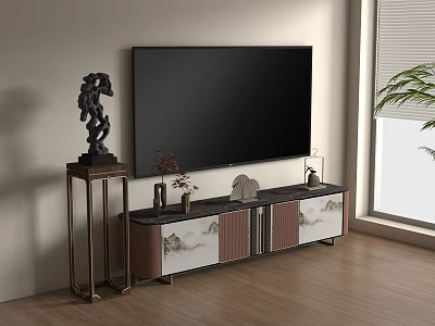 New Chinese TV Cabinet 3d model