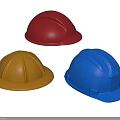 Colorful Safety Hard Hats With Red Yellow And Blue Protective Plastic Design