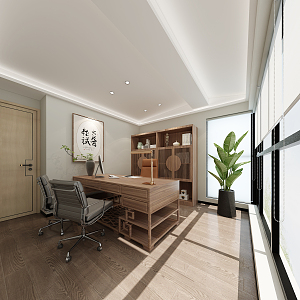 New Chinese Office General Manager Office 3d model