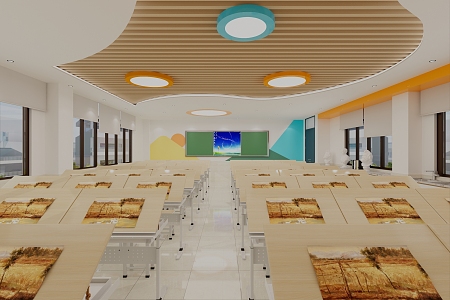 Modern Art Classroom 3d model