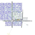 Modern Office Buildings With Green Roofs Surrounded By Trees Roads And Vehicles